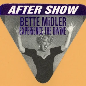 Bette Midler 1993 Experience the Divine Tour AFTER SHOW Backstage Pass
