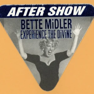 Bette Midler 1993 Experience the Divine Tour AFTER SHOW Backstage Pass