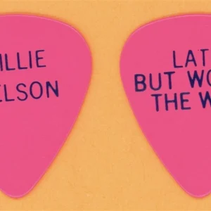 Willie Nelson Vintage Tour Guitar Pick - 1986 Late But Worth The Wait