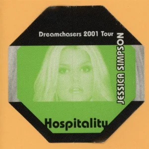 Jessica Simpson 2001 Dreamchasers Concert Tour HOSPITALITY Backstage Pass