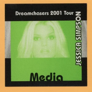 Jessica Simpson 2001 Dreamchasers Concert Tour MEDIA Backstage Pass