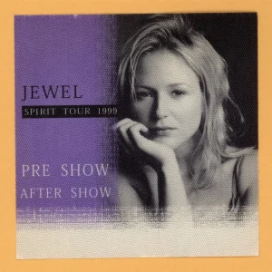 Jewel 1999 Spirit Concert Tour AFTER SHOW Backstage Pass