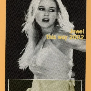 Jewel 2002 This Way Concert Tour CREW Backstage Pass