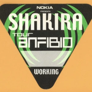 Shakira 1998 Dónde Están los Ladrones? Concert Tour WORKING Backstage Pass