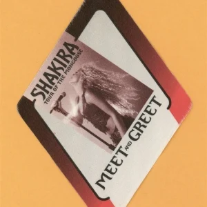 Shakira 2001 Tour of The Mongoose Concert MEET & GREET Backstage Pass