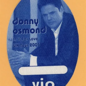 Donny Osmond 2005 In It Fo Love Concert Tour VIP Backstage Pass