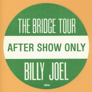 Billy Joel 1986 The Bridge Concert Tour After Show Backstage Pass
