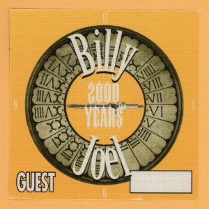 Billy Joel 2000 Years Millennium Concert Tour Guest Backstage Pass