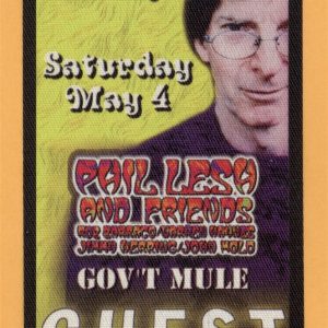 Grateful Dead 2002 Phil Lesh w/ Gov't Mule Concert Tour GUEST Backstage Pass