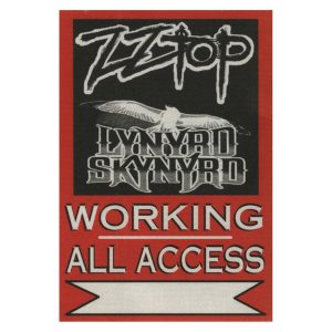 ZZ Top 2011 Rebels and Bandoleros Concert Tour All Access Backstage Pass