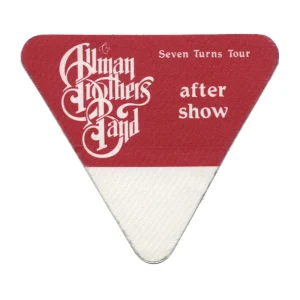 Allman Brothers 1990 Seven Turns Concert Tour After Show Backstage Pass
