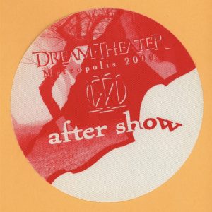 Dream Theater 2000 Metropolis Concert Tour AFTER SHOW Backstage Pass