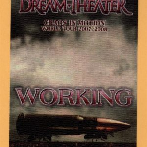 Dream Theater 2008 Chaos In Motion Concert Tour AFTER SHOW Backstage Pass