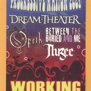 Dream Theater 2008 Opeth Concert Tour WORKING Backstage Pass
