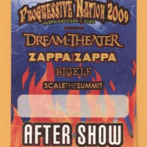 Dream Theater 2009 ZAPPA Concert Tour AFTER SHOW Backstage Pass