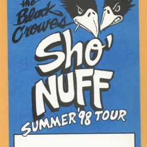 Black Crowes 1998 Summer Concert Tour After Show Backstage Pass