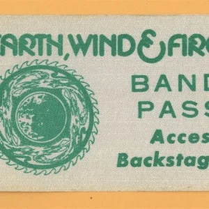 Earth Wind & Fire 1979 Concert Tour BAND Backstage Pass