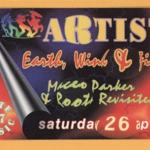 Earth Wind & Fire 1997 Concert Tour ARTIST Backstage Pass