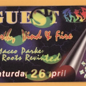 Earth Wind & Fire 1997 Concert Tour GUEST Backstage Pass
