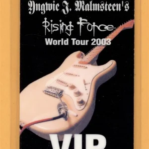 Yngwie Malmsteen 2003 Rising Force World Tour VIP Laminate Backstage Pass