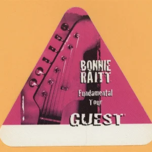 Bonnie Raitt 1998 Fundamental Concert Tour GUEST Backstage Pass