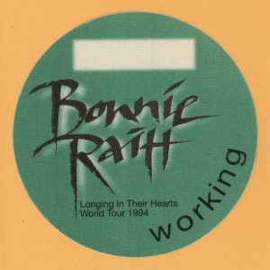 Bonnie Raitt 1994 Longing in Their Hearts Concert Tour WORKING Backstage Pass