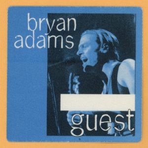 Bryan Adams 2000 The Best of Me Concert Tour Guest Backstage Pass