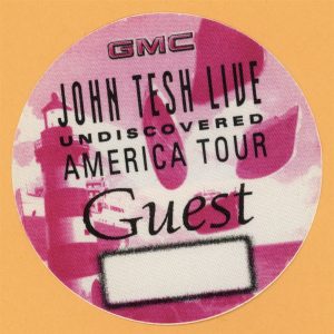 John Tesh 1996 Undiscovered Concert Tour GUEST Backstage Pass - NBA on NBC