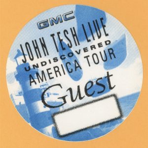 John Tesh 1996 Undiscovered Concert Tour GUEST Backstage Pass - NBA on NBC