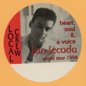 Jon Secada 1994 Heart, Soul & Voice Concert Tour CREW Backstage Pass