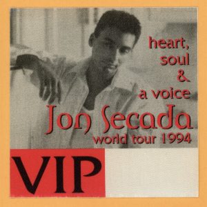 Jon Secada 1994 Heart, Soul & Voice Concert Tour VIP Backstage Pass