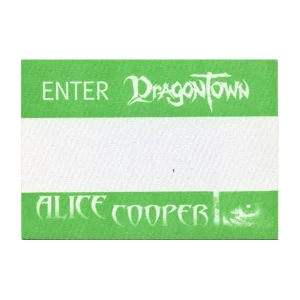 Alice Cooper 2002 Dragontown Concert Tour All Access Backstage Pass
