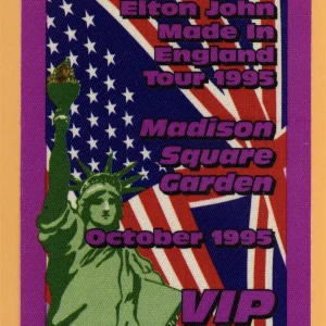 Elton John 1995 MSG Concert Tour VIP Backstage Pass