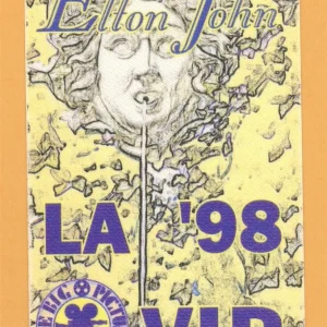 Elton John 1998 The Big Picture Concert Tour VIP Backstage Pass