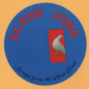 Elton John 2001 Songs From The West Coast Concert Tour Backstage Pass