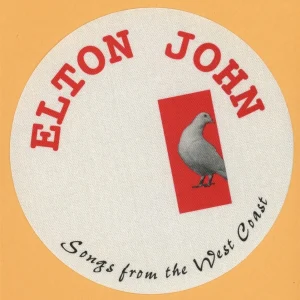 Elton John 2001 Songs From The West Coast Concert Tour Backstage Pass
