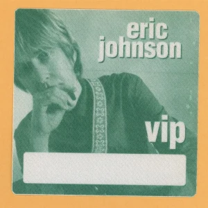 Eric Johnson 1998 Seven Worlds Concert Tour VIP Backstage Pass