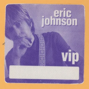 Eric Johnson 1998 Seven Worlds Concert Tour VIP Backstage Pass