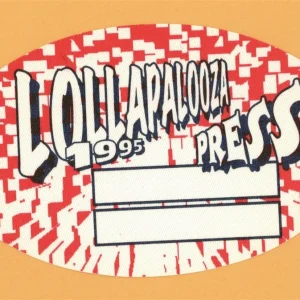 Sonic Youth 1995 w/ Hole & Beck Lollapalooza Concert Tour PRESS Backstage Pass