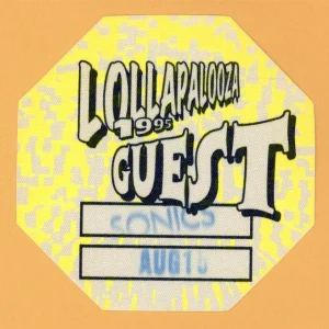 Sonic Youth 1995 w/ Hole & Beck Lollapalooza Concert Tour GUEST Backstage Pass