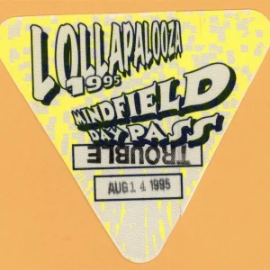 Sonic Youth 1995 w/ Hole & Beck Lollapalooza Concert Tour DAY Backstage Pass