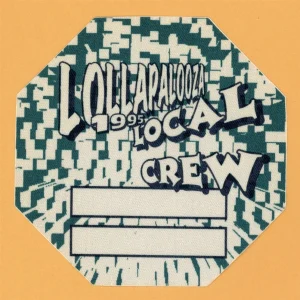 Sonic Youth 1995 w/ Hole & Beck Lollapalooza Concert Tour CREW Backstage Pass