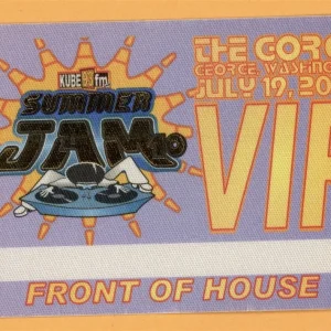 Snoop Dogg 2002 Summer Jam Concert Tour VIP Backstage Pass