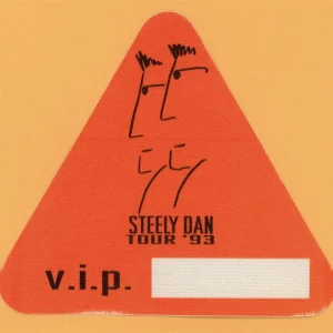 Steely Dan 1993 Concert Tour VIP Backstage Pass
