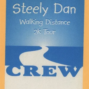 Steely Dan 2000 Walking Distance Concert Tour Crew Backstage Pass