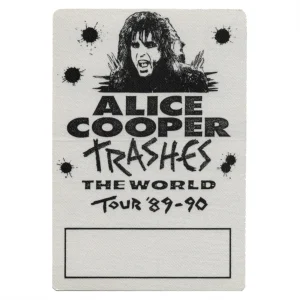 Alice Cooper 1989 Trash Concert Tour Workign Crew Backstage Pass