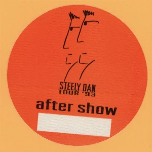 Steely Dan 1993 Concert Tour After Show Backstage Pass