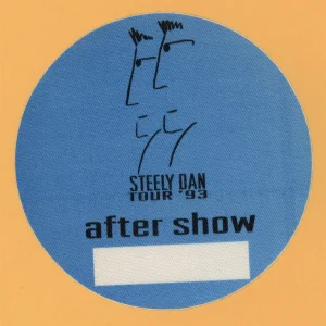 Steely Dan 1993 Concert Tour After Show Backstage Pass