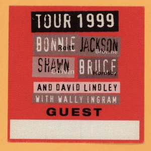 Bonnie Raitt 1999 Jackson Browne Concert Tour GUEST Backstage Pass