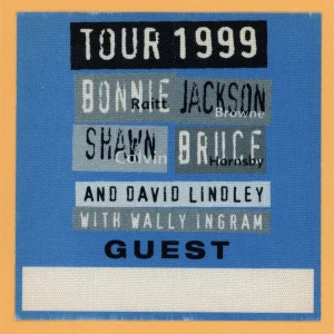 Bonnie Raitt 1999 Jackson Browne Concert Tour GUEST Backstage Pass
